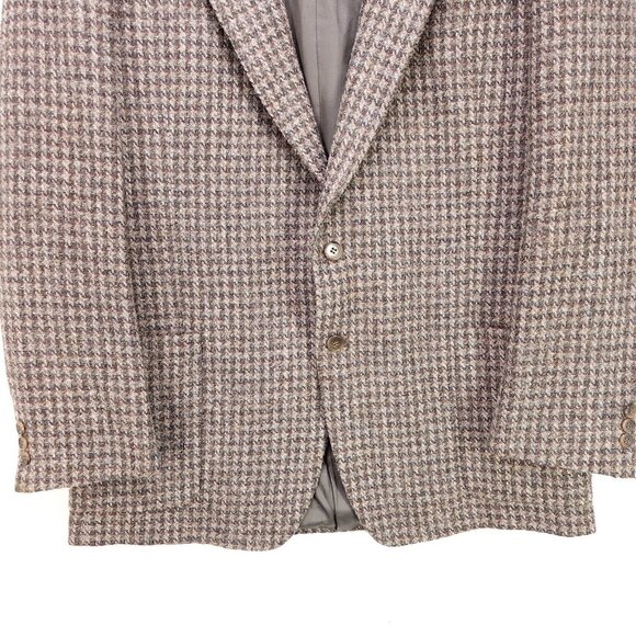Conte Di Roma 100% Pure Virgen Wool Mens 46L Coat Italy Vintage Tweed Blazer - Picture 5 of 15
